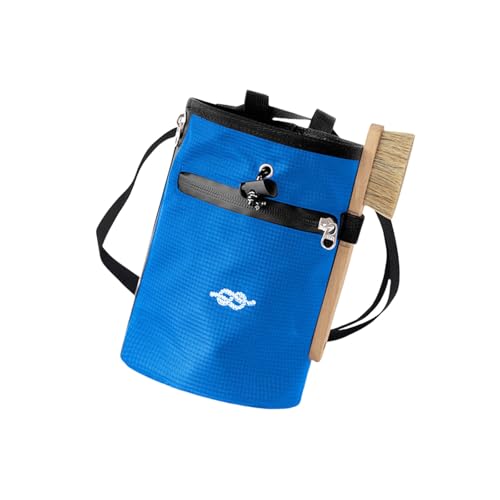 Bolsa de tiza ajustable con cremallera, bolsillo de almacenamiento y soporte para cepillo, bolsa de tiza para escalada en roca