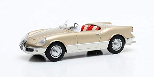 Preisvergleich Produktbild Alfa Romeo Giulietta Spider Bertone, metallic-hellbraun / weiss, 1956, Modellauto, Fertigmodell, Matrix 1:43