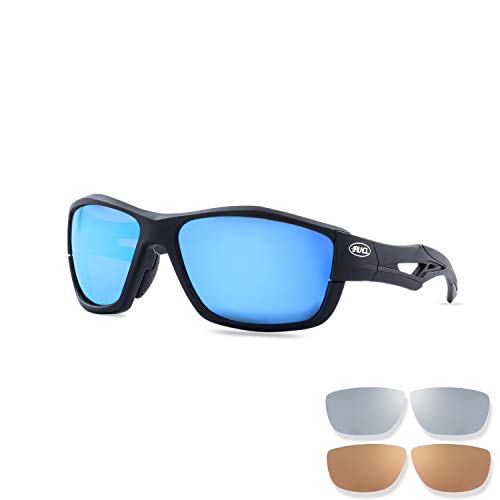 RUNCL Sports Polarized Sunglasses Zion, Fishing Sunglasses, 3 Interchangeable Lens