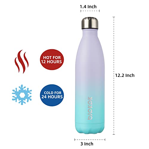 Image of BJPKPK 25 oz Insulated Water Bottle, Stainless Steel Flask, Leak Proof