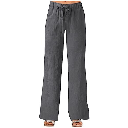 Pantalon large femme coton lin idéal pour vos sorties décontractées