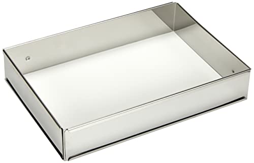 patisse 02167 Cadre à patisserie Extensible de 25 à 46 et de 17 à 32 cm, Argenté