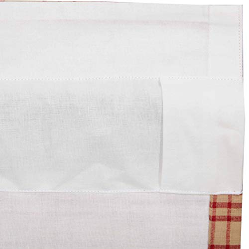 VHC-Brands-Sawyer-Mill-Plaid-Cotton-Farmhouse-Kitchen-Curtains-Rod-Pocket-Hanging-Loops-36-Inch-Swag-Pair-Red VHC Brands Sawyer Mill Plaid Cotton Farmhouse Kitchen Curtains Rod Pocket Hanging Loops 36 Inch Swag Pair Red