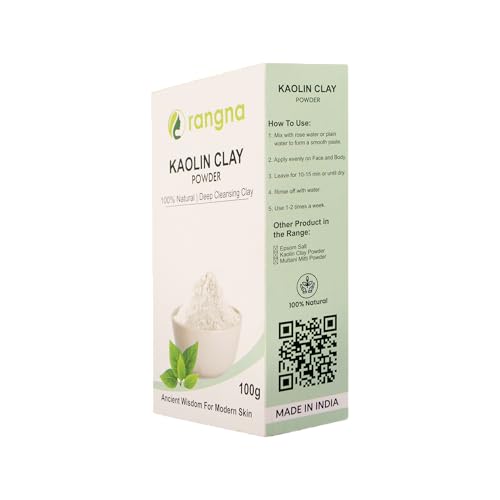 Image of Natural Kaolin Clay Powder | China clay - For Acne, Blackheads And For Glowing Skin 100g
