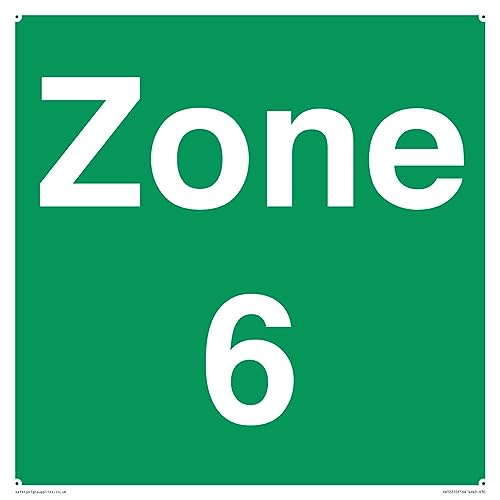 Panneau Zone 6 plaque de signalétique carrée 300x300 mm S30 murale