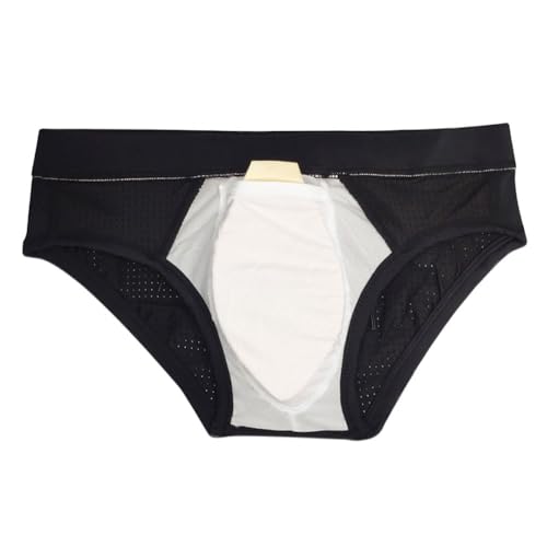 UXH Mens Swimsuit Briefs Padded Swimwear Stitching Sexy Mesh Translucent Swimming Bikini Board Beach4