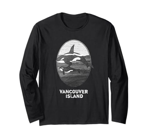 Vancouver Island BC Canada Orca Killer Whale Lovers Souvenir Long Sleeve T-Shirt