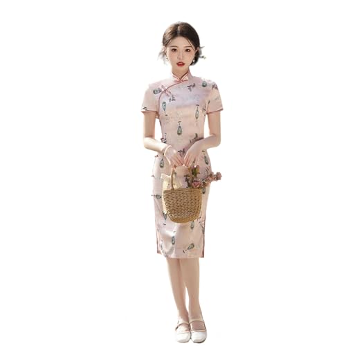 Robe Cheongsam ajustée contre la chaleur pour silhouette affinée