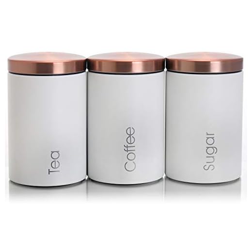 MegaChef Food Storage and Organization Canister Set Collection, 3 Piece, White