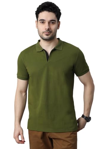 Image of Wear Your Opinion Solid Cotton Rich Polo T Shirt | Collar Tshirts | Half Sleeves | Plain-Regular Fit (Available in Plus Size)