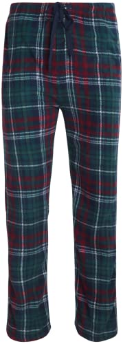 Lucky Brand Men's Navy Plaid Fleece Pajama Pants - Ultra Soft, Breathable, Lounge & Sleep Pants, Size Large2