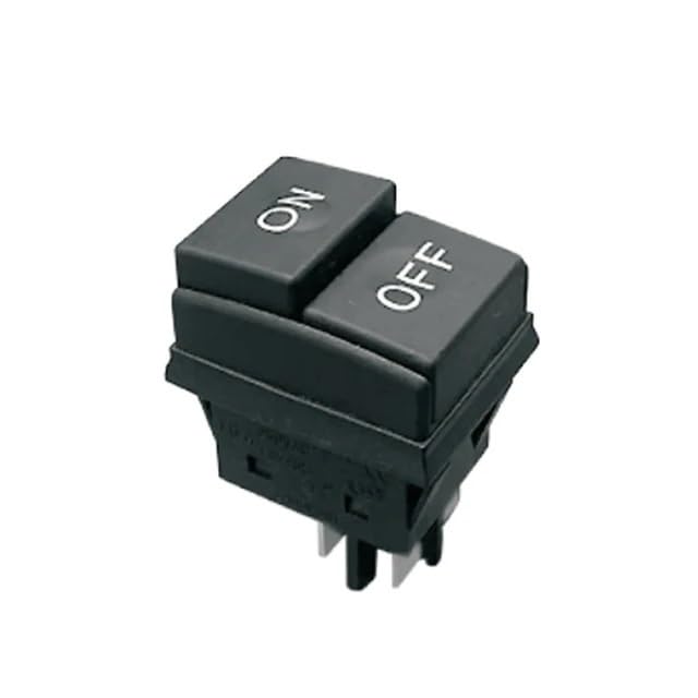 10pcs Portable Washing Machine Push Button Switch Four-Legged 2 Position ON-Off Red Green Black Car Washer 16A Silver Contact(10pcs Black)