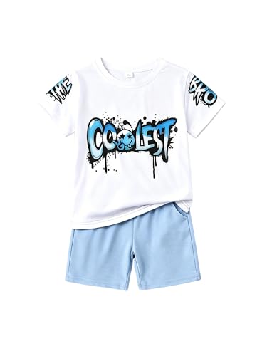 Image of Yoxindax Boys Clothes 2-Piece Casual Street Style Turn-Down Collar Half Zip Kids 4-12 Years Teen Boys Summer Outfits