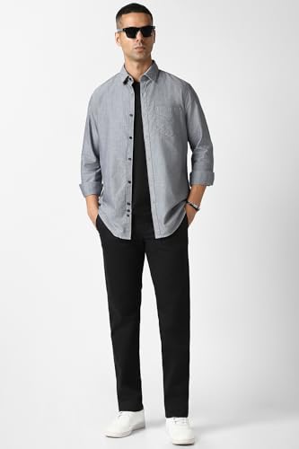 Image of Van Heusen Men's 100% Cotton Solid Regular Fit Casual Shirt