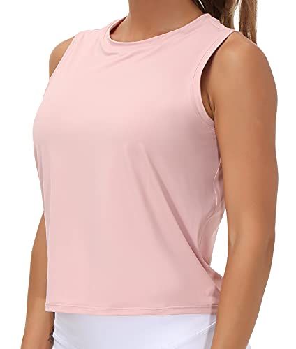 Image of THE GYM PEOPLE Women's Workout Tops in Ice Silk Quick Dry Sleeveless