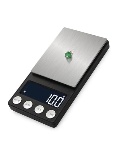Báscula digital de bolsillo mini, precisión 0,01 g, LCD, for joyería, oro, diamantes, accesorios, balanza gramos for cocina, 1000(200g-0.01)