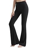 Daydance Women's Flared Dance Pants, Stretchy Adult Flared Bootcut Jazz Pants for Ballet, Yoga Black