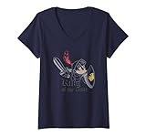 BILMMS01790 Femme Mickey King of the Castle T-Shirt avec Col en V