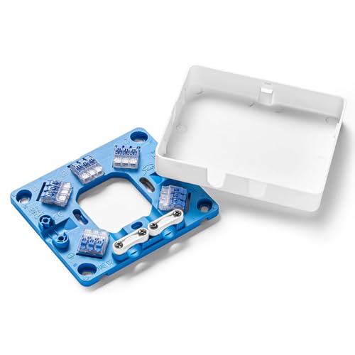 SIMET HAD02 Anschlussdose 128×110×22 mm, 5 Schnellklemmen 4 mm², für Herde und Haushaltsgeräte, Anschluss von 2 Geräten, weiß