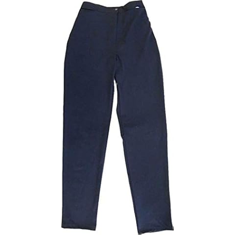 Girls Sturdy Fit School Uniform Half Elasticated Trousers (Navy, M) Cover