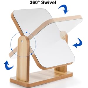 draval Kids Wooden Vanity Mirror – Safe & Lightweight Mirror for Study or Play Desk,Simple Grooming Mirror for Daily Use 4