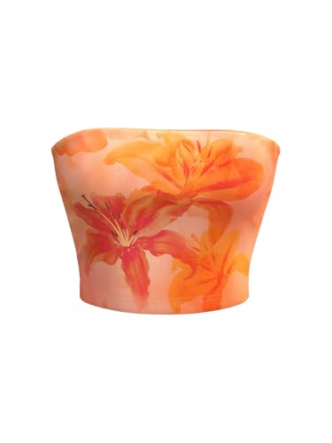 Bandeau sans manches fleuri confortable pour éviter les marques de bronzage