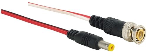 Image of BNC Connector With Copper Wire 16cm & DC Power Pigtail Male 16cm Cables With 2.1mm Connectors Barrel Jack For Cctv Camera Surveillance (5pcs Each (Total 10pcs)