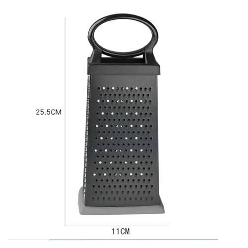 Rallador caja metálico 4 caras negro con mango miniatura 7
