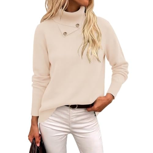 LOMON Sweaters for Women 2026 Fall Winter Turtleneck Sweater