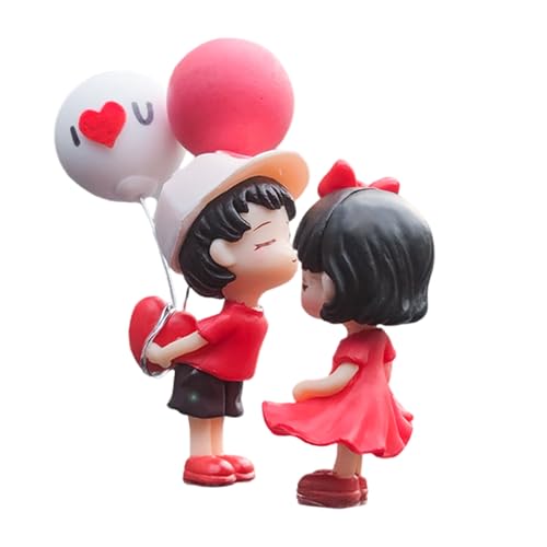 Whimsically Kiss Car Decoration Adorable Lover Embraces Miniature Statue Resin Couple for Dashboard Display and Gifting