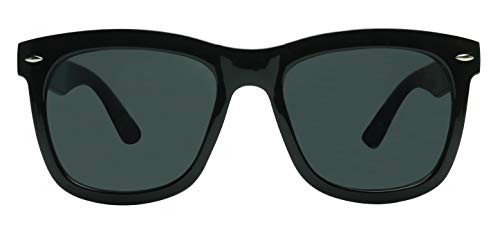 ShadyVEU Super Dark Lens Round Sunglasses Retro Thick Border Frame Spring Hinge UV Protection Migraine Shades3