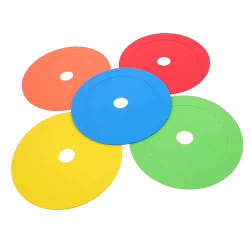 Yardwe Football Training Sign Pads 5pcs Soccer Training Markers TPE Material Bright Design for Sports