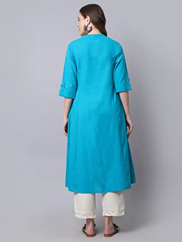 Image of Pistaa's Women's Cotton Regular Fit Casual Kurta