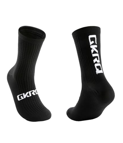 GKRQ Calcetines Deportivos, Pack de 4 Pares, Multicolor (Verde, Rojo, Negro, Rosa), Transpirables, para Ciclismo y Running hombres mujer bicicleta mtb trail running - imagen 7