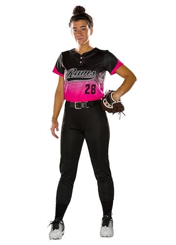 Alleson Athletic Calça feminina Fastpitch/Softball com passador de cinto