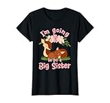 promosso a big sister deer i´m going to be a big sister maglietta
