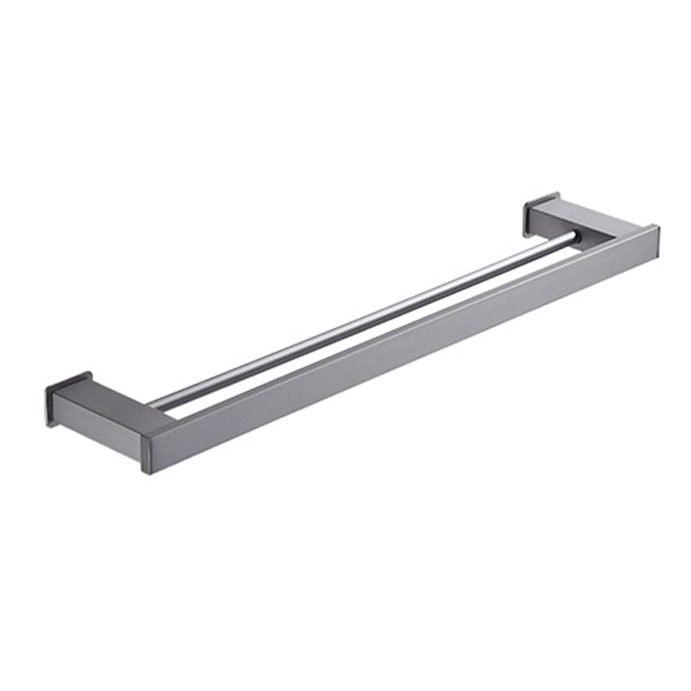 Porte-serviettes gris en aluminium antirouille pour salle de bain moderne