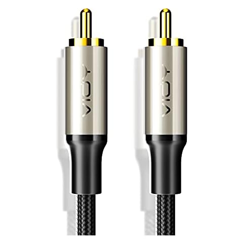 VIOY Digital Coaxial Audio Cable [1M], RCA Male to Male [Dolby Hi-Fi] Digital Audio Lead Stereo S/PDIF Coaxial Phono Cable for Video, AV Receiver, Amplifier, Speaker Soundbar, Home Theater Cover