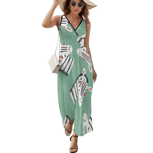 Robe de plage sans manches col V pour rester au frais