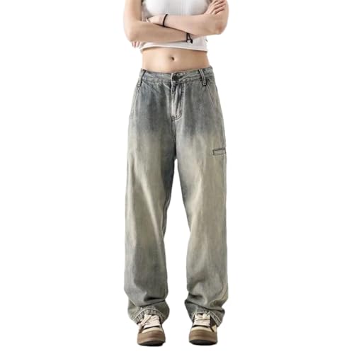 Men's Straight Wide Leg with Pockets Male Cowboy Pants Korean Style Trousers Jeans