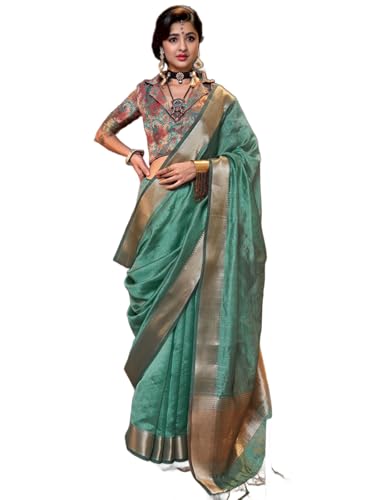 Image of SWORNOF Women's Patola silk saree for Patola festival Wedding silk with rich pallu Design sarees for women with blouse piece
