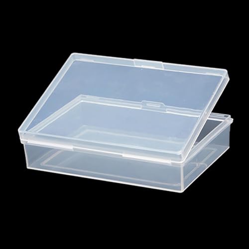 Image of 12Pcs Rectangular Clear Plastic Beads Storage Containers Box (3.74 x 2.72 x 0.95 inch), Small Plastic Containers, Small Bead Organizer