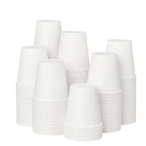ECOEXTRA 300 Pack 3 oz Bathroom Paper Cups, Small Coffee Cups, Disposable Mini Mouthwash Cups, Suitable for Bathroom, Market, Shops, Party, Picnic, Travel, and Events