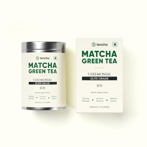 Tencha Ceremonial Elite Grade Matcha | Superior Grade Matcha | Japanese Matcha Green Tea | Spring Harvest | Sourced From Shizuoka, Japan | 50gms