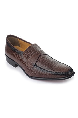 Image of LIBERTYZENO Mens Hornback Print Genuine Leather Lace Up Oxford Dress Shoes