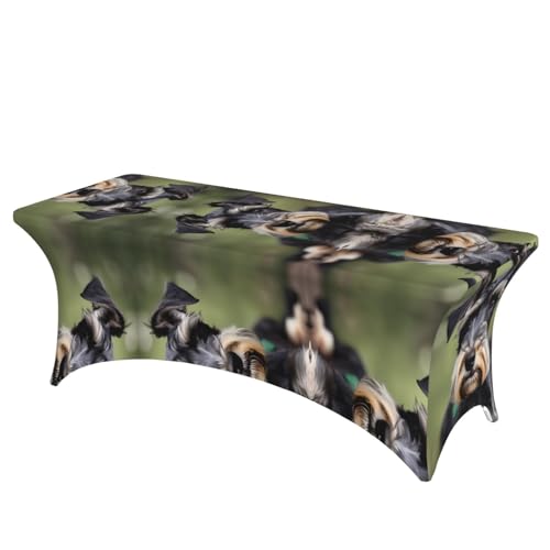 Nappe extensible élasthanne imprimé schnauzer 1,8 m lavable - 2