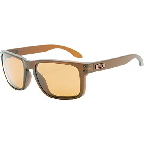 Oakley Men's Holbrook Polarized Rectangular Sunglasses,Matte Rootbeer Frame/Bronze Lens,one size