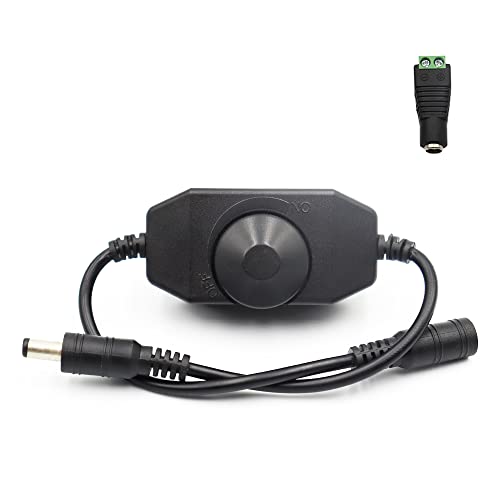 Arotelicht Contrôleur LED COB 12V 24V pour gradateur de Ruban LED Commutateur Réglable Contrôleur pour Blanc Chaud/Blanc Froid/UV Couleur Unique Dimmable SMD 5050 3528 2835 Bandes LED COB