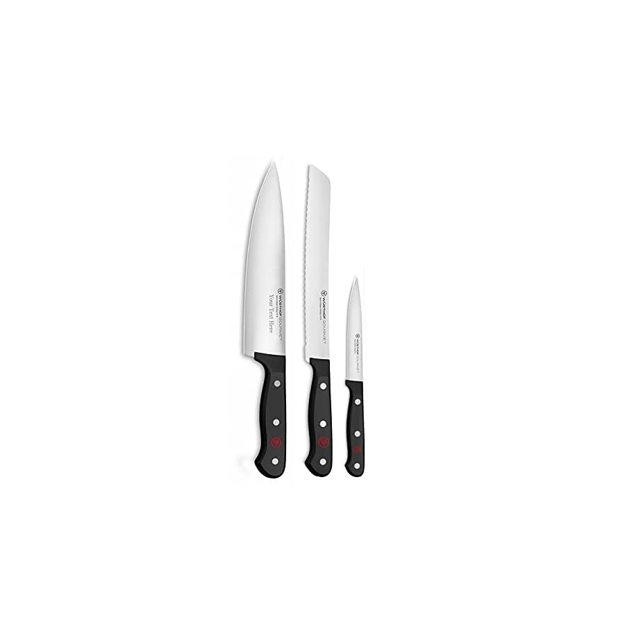 Wusthof-Gourmet-3-Pc-Starter-Knife-Set-Personalized-Engraving-of-Chefs-Knife-Available Wusthof Gourmet - 3 Pc. Starter Knife Set- Custom Engraved, Personalized