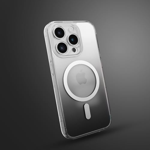 Image of Vaku Luxos Maven Magpro Back Cover Case for iPhone 15 Pro Scratch Resistant Slim Fit Protective Design Military-Grade Protection Compatible with Mag-Safe Wireless Charging - Grey